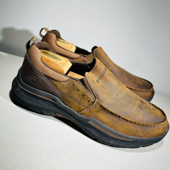 Skechers Expended Seveno Men Size 10,5 Brown Shoes Slip On Casual Relaxed Fit - Picture 2 of 7